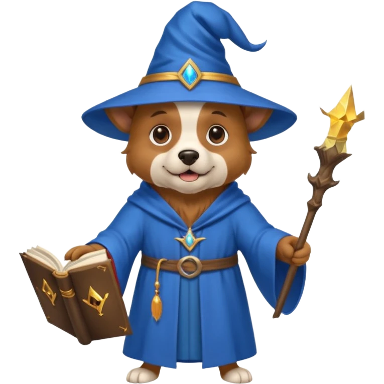 Dog wizard emoji