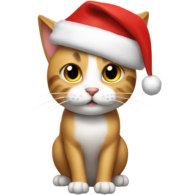 cat with santa hat emoji