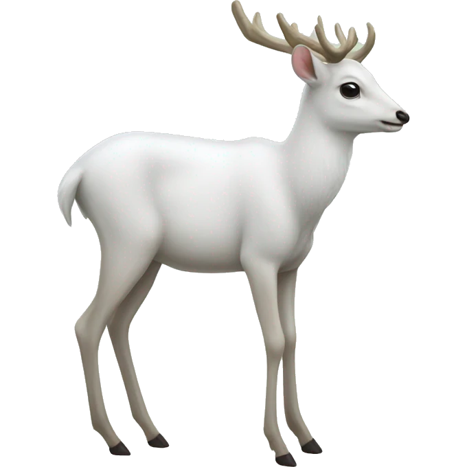 A white tropical deer emoji
