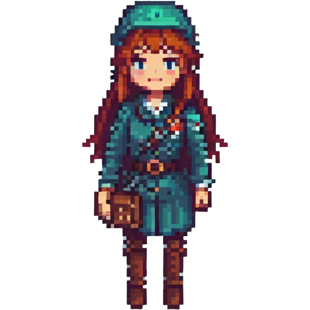 female recruiter, cute, retro 8-bit game style emoji