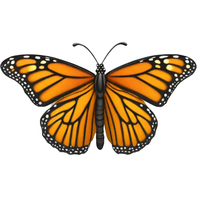 Monarch butterfly dancing emoji