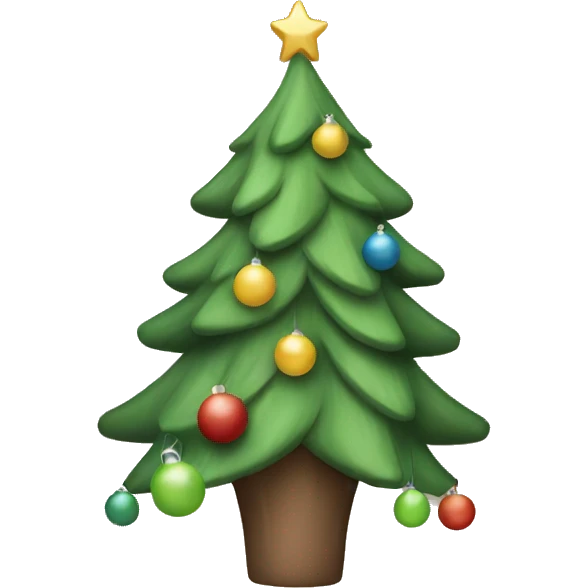 Neutral colored Christmas tree emoji