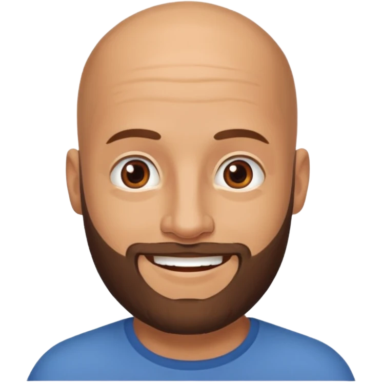 Bearded bald man  emoji