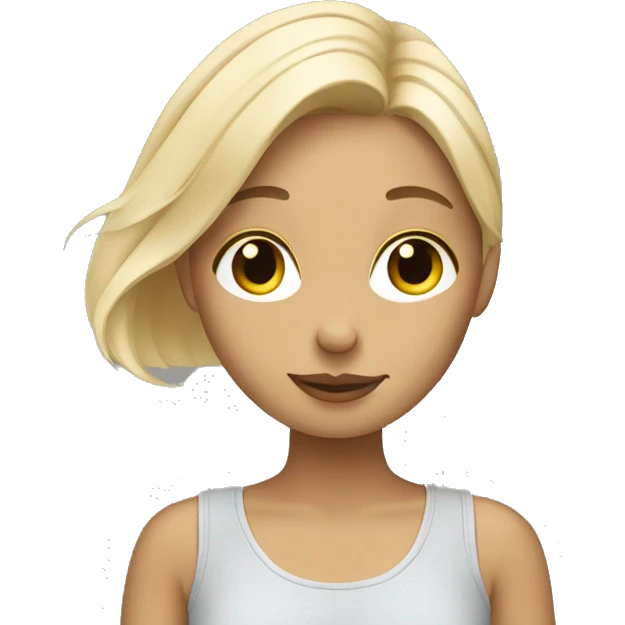 Blonde with a grey rabbit emoji