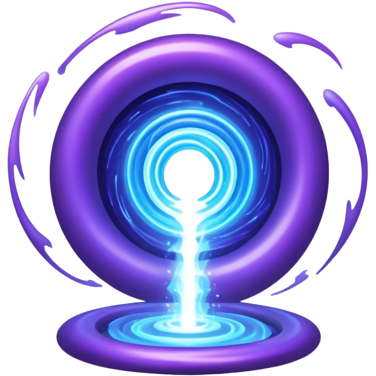 teleportation portal with swirling energy and glowing particles emoji