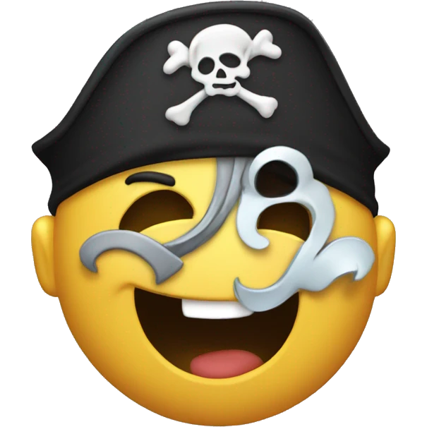 Laughing Crying Pirate, ROFL, Wheezing Laugh emoji