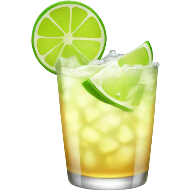 Tequila soda with a lime emoji