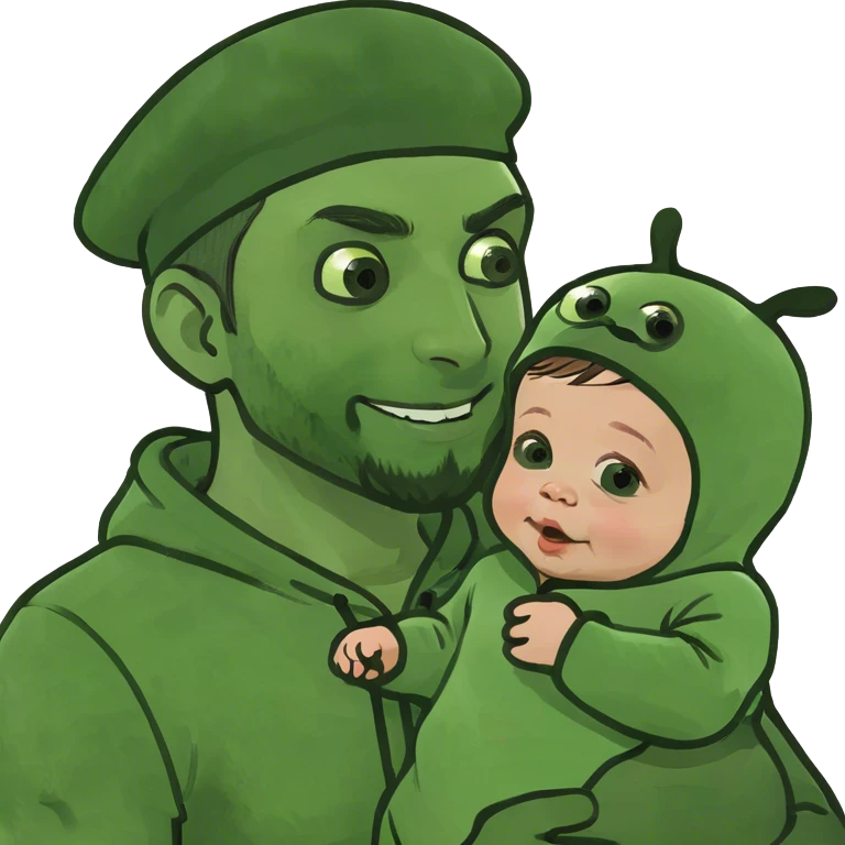 Dad with baby  emoji