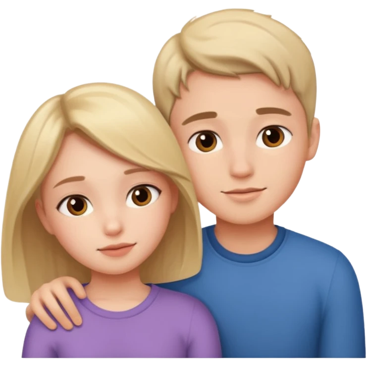 Boy and girl together close relationship cute Laying down emoji