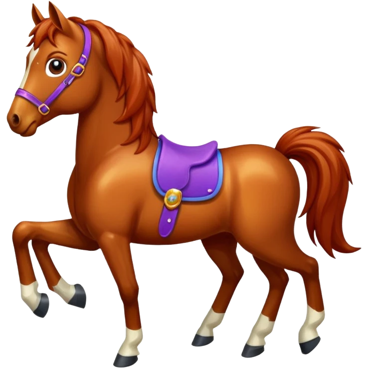 the cartoon horse should be more cartoon emoji