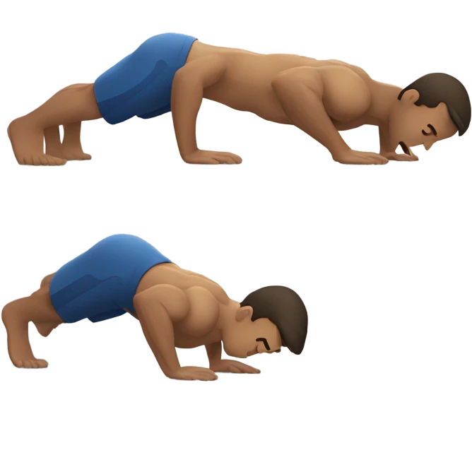 man doing push ups on the ground emoji