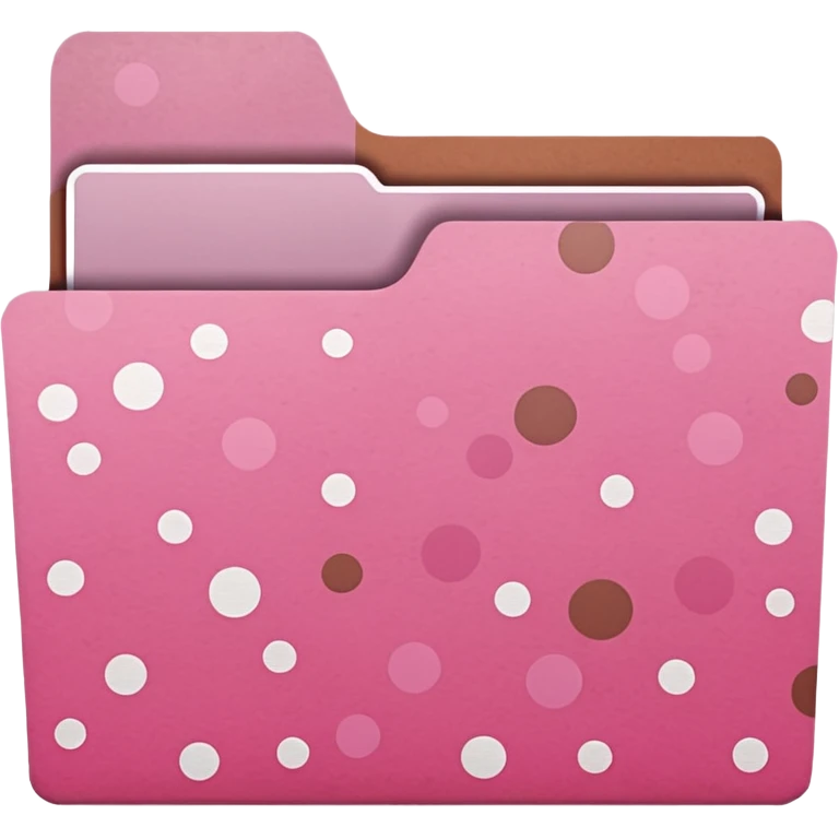 pink and brown polka dot files emoji