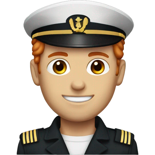 Far red haired navy soldier  emoji