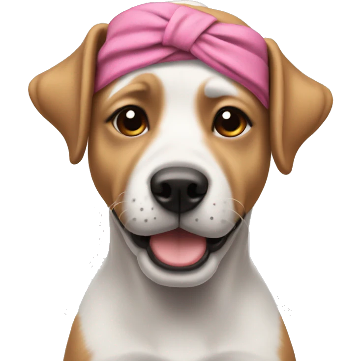 Dog wearing a headband ￼ emoji