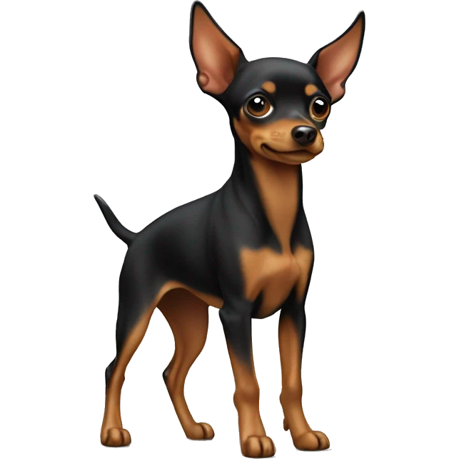 Miniature caramel pinscher emoji