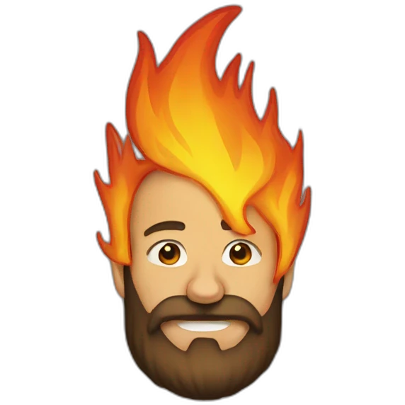 beard on fire emoji