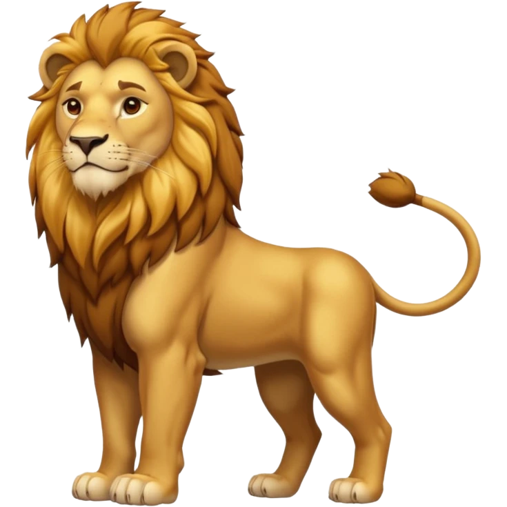 High resolution of a full body lion emoji
