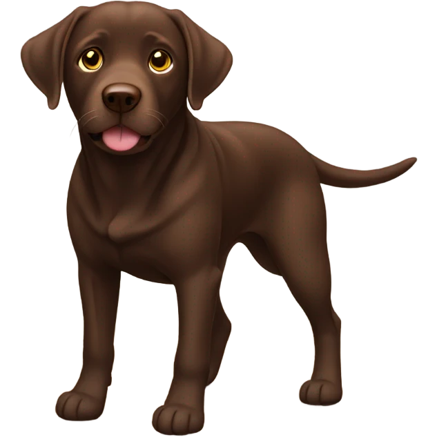 Chocolate lab, working out emoji