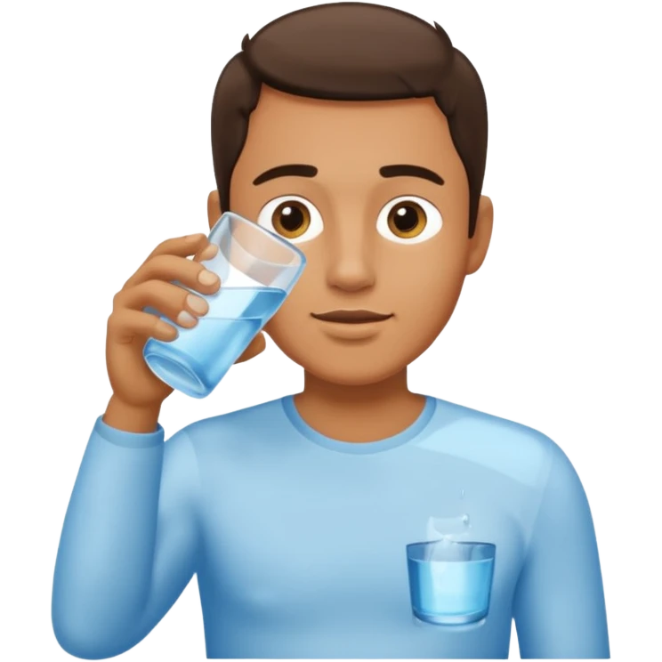 man drinking water emoji