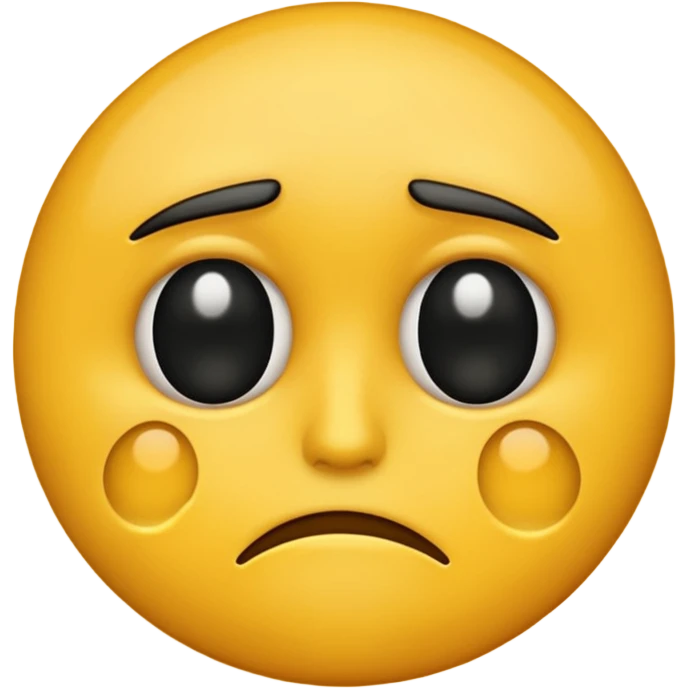 Depressed emoji with black eye bags emoji