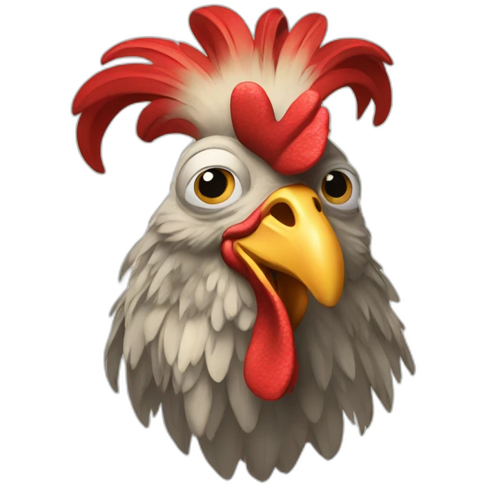 Un coq sur un âne emoji