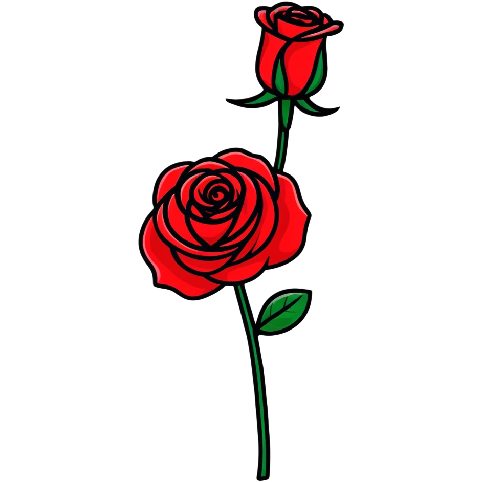 red rose emoji