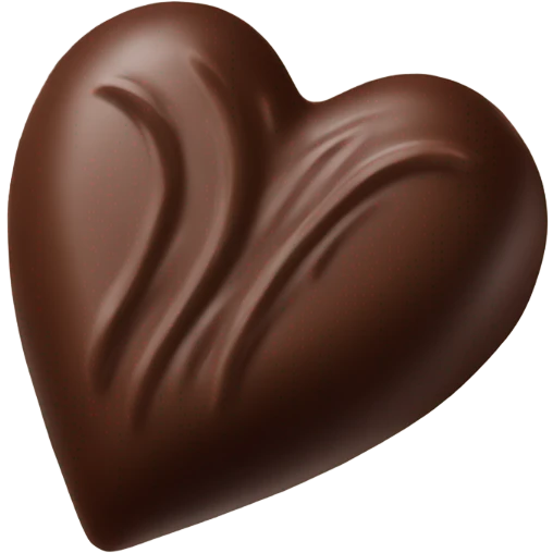 one heart shaped chocolate truffle emoji