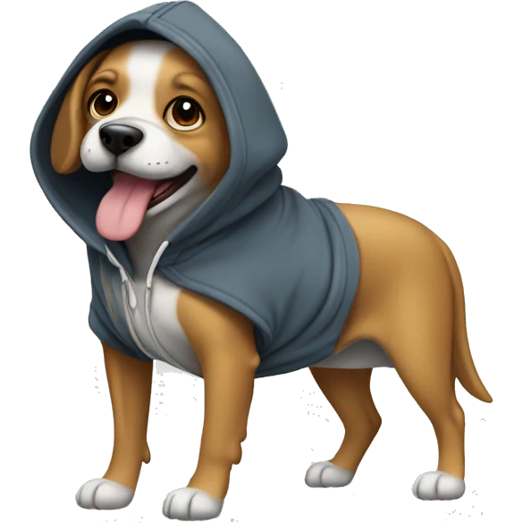 Dog waring a hoodie  emoji