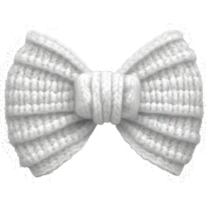 White Knitted bow  emoji