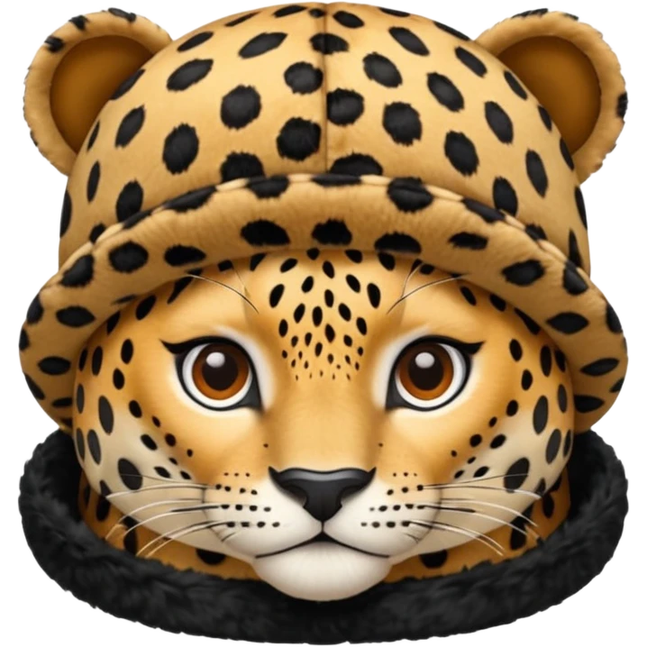 leopard print hat emoji