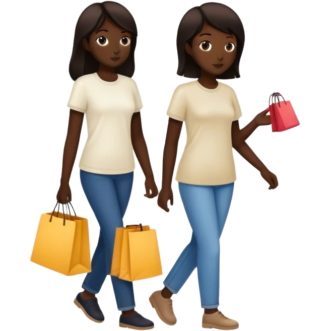 Silhouette of people shopping emoji
