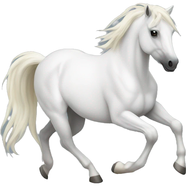 White mustang  emoji