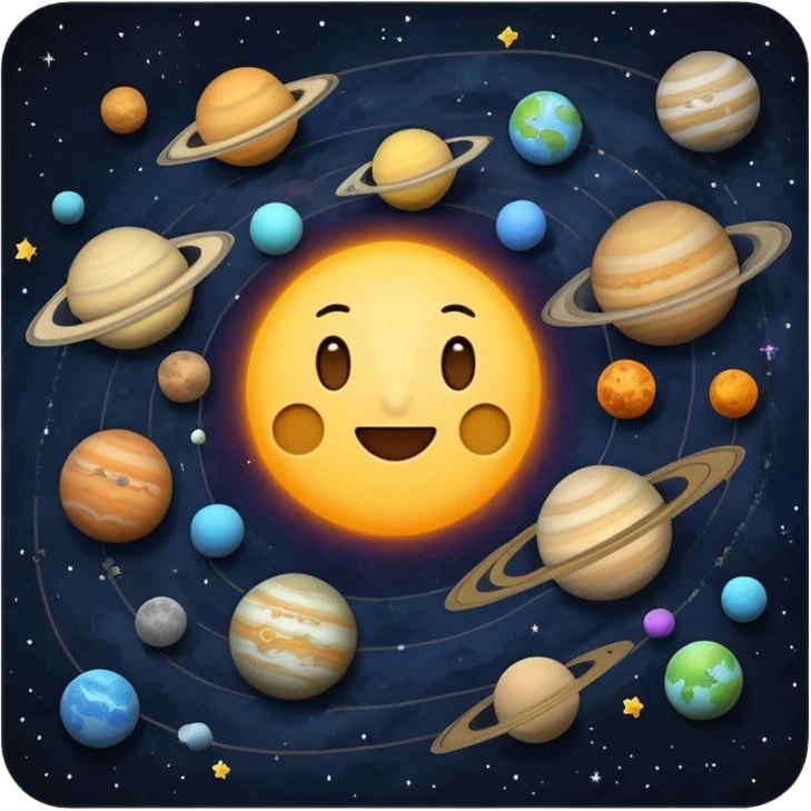 The solar system  emoji
