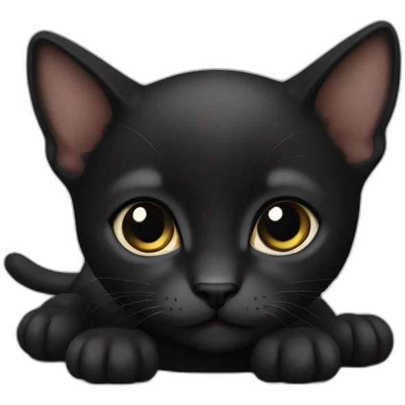 black baby cat emoji