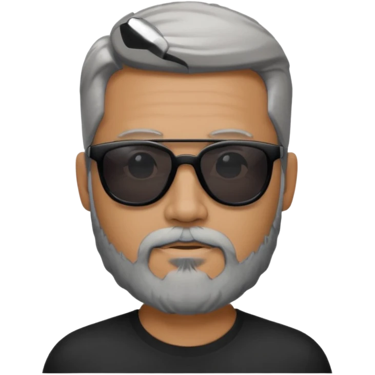 ma, wearing black sunglasses, gray goatee beard emoji