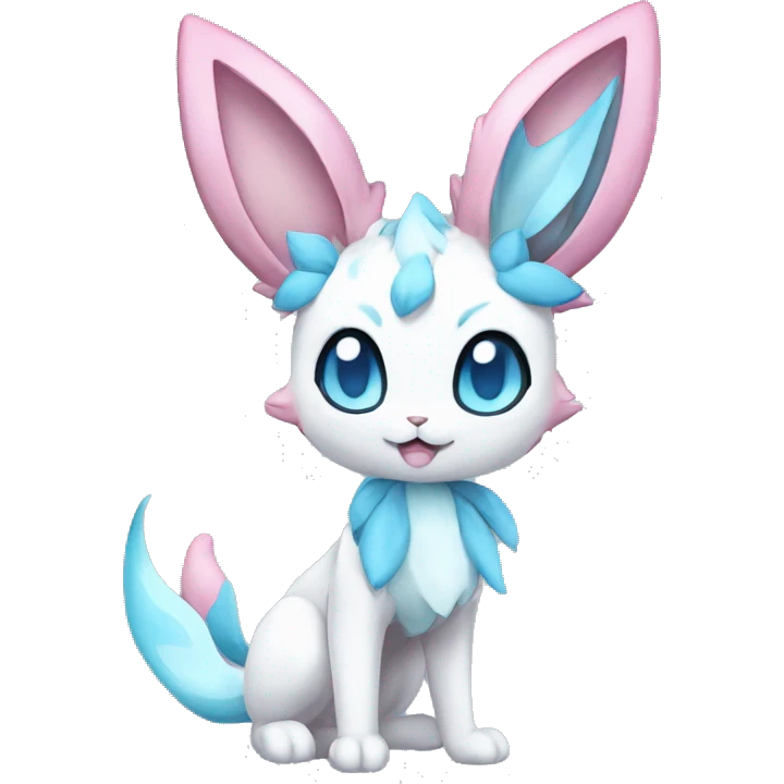 Kawaii Sylveon-Glaceon Full Body emoji