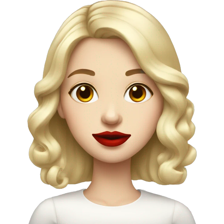 russian girl with red lips emoji