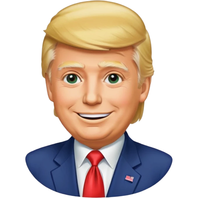 trump as a retro sticker emoji