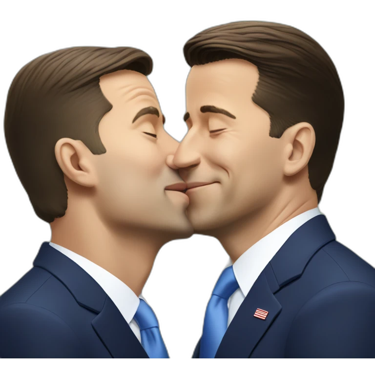 Vladimir Zelenskiy kisses Joe Biden emoji
