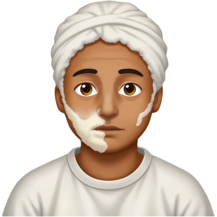 Palmade en prison avec de la farine sur le nez emoji