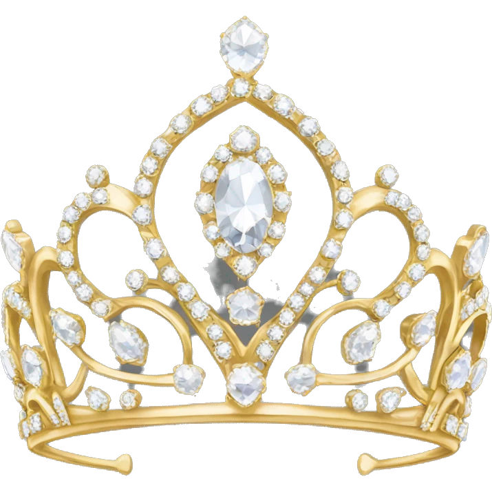 dainty british diamond tiara gold emoji