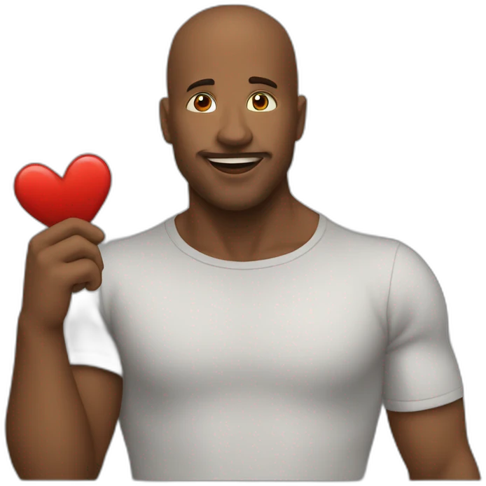 mains tendues avec un coeur emoji