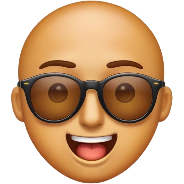 Shocked emojis face with sunglasses half on face emoji