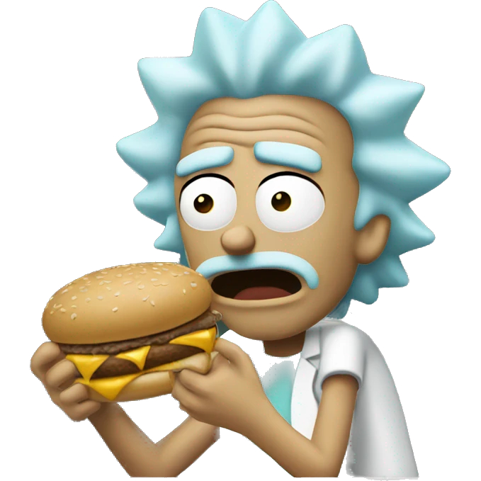 Rick Sanchez eating McDonald’s  emoji
