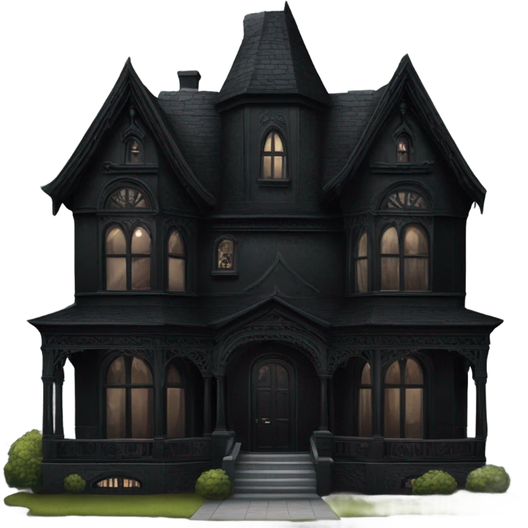 Black goth house  emoji