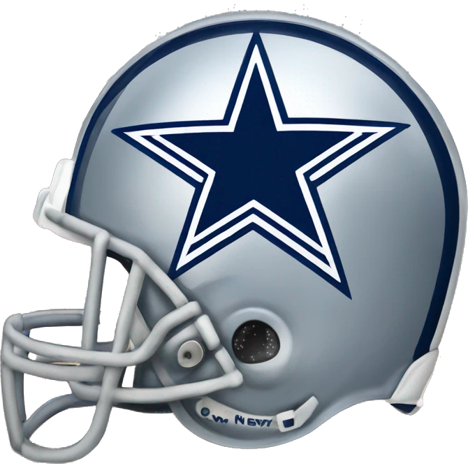 Dallas Cowboys helmet with star emoji