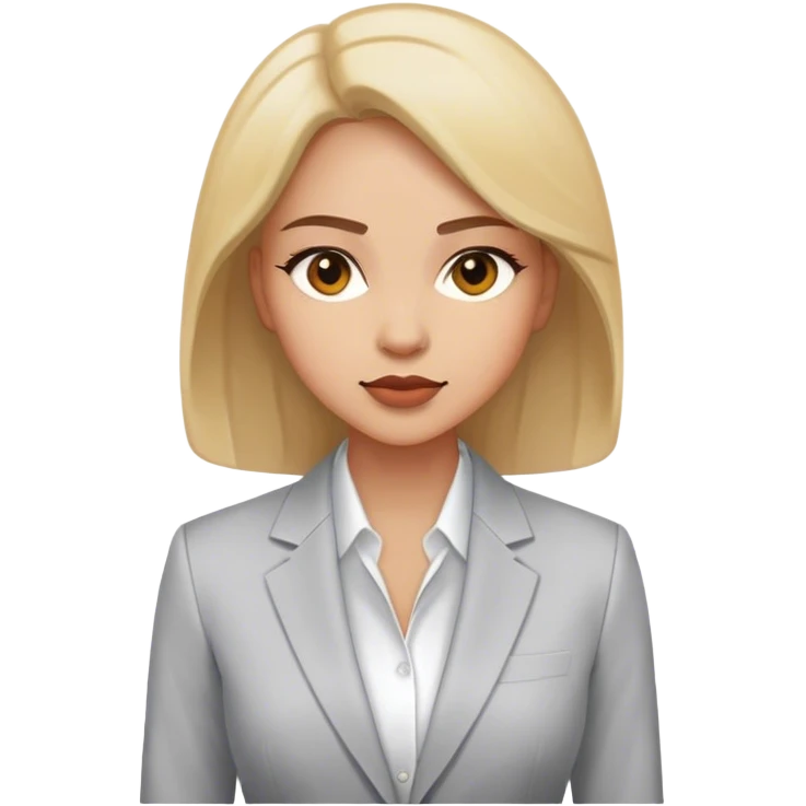 woman simple suit jacket shirt polish emoji