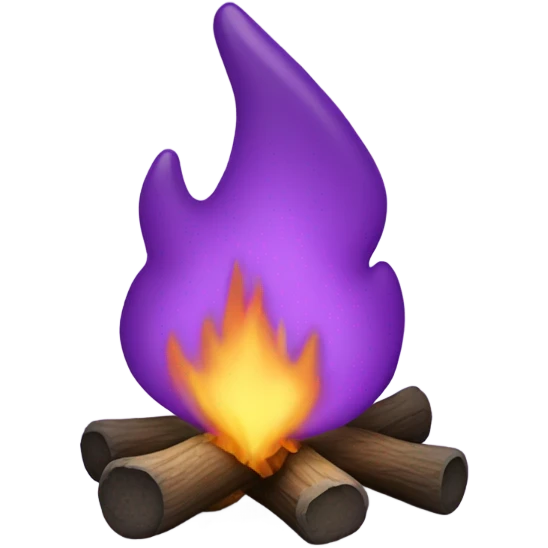 Purple campfire emoji