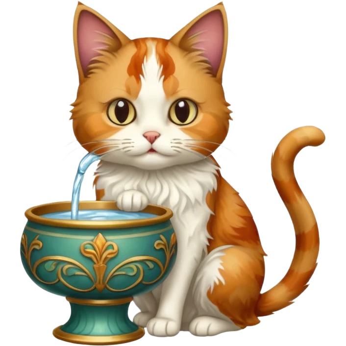 cat drinking mucha emoji
