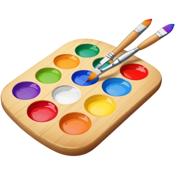 art palette with paintbrush emoji
